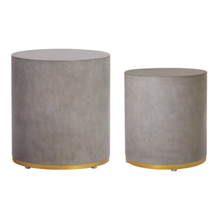 Seasonal LivingLinea Ring Accent Table Set, Gray/GoldP50199230517Aloha Habitat