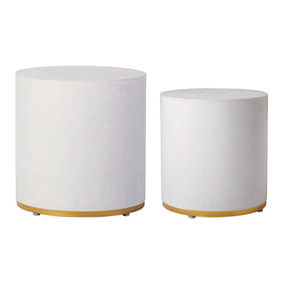 Seasonal LivingLinea Ring Accent Table Set, White/GoldP50199230627Aloha Habitat