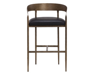 SunpanZanatta Barstool - Charcoal Black Leather111001Origins of Home