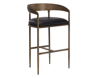 SunpanZanatta Barstool - Charcoal Black Leather111001Origins of Home