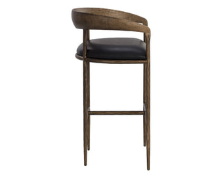 SunpanZanatta Barstool - Charcoal Black Leather111001Origins of Home