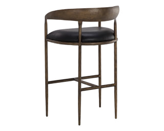 SunpanZanatta Barstool - Charcoal Black Leather111001Origins of Home