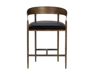 SunpanZanatta Counter Stool - Charcoal Black Leather111000Origins of Home