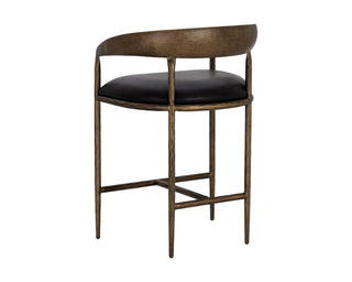 SunpanZanatta Counter Stool - Charcoal Black Leather111000Origins of Home