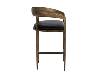 SunpanZanatta Counter Stool - Charcoal Black Leather111000Origins of Home