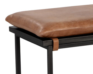 SunpanZancor Bench - Gunmetal - Tan Leather109404Origins of Home