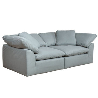 Sunset TradingContemporary Puff Collection 2PC Slipcovered Modular Sectional Sofa | Performance Fabric Washable Water-Resistant Stain-Proof | 88" Deep-Seating Down-Filled Couch | Ocean BlueSU-1458-43-2CAloha Habitat