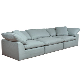 Sunset TradingContemporary Puff Collection 3PC Slipcovered Modular Sectional Sofa | Performance Fabric Washable Water-Resistant Stain-Proof | 132" Deep-Seating Down-Filled Couch | Ocean BlueSU-1458-43-2C-1AAloha Habitat