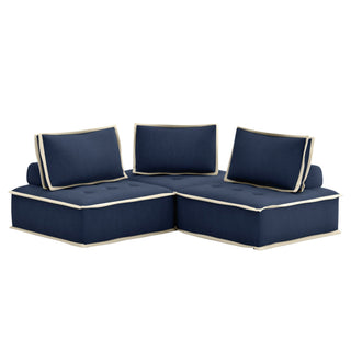 Sunset TradingPixie 3 Piece Sofa Sectional | Modular Couch | Navy Blue and Cream FabricSU-UPX1671135-3A-NWAloha Habitat