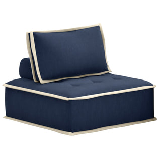 Sunset TradingPixie 5 Piece Sofa Sectional | Modular Couch | Navy Blue and Cream FabricSU-UPX1671135-5A-NWAloha Habitat