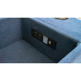 Sunset TradingPixie Speaker Console | Modular Voice Bluetooth USB Outlets Storage Cupholders | Navy FabricSU-UPX1671005MNWAloha Habitat