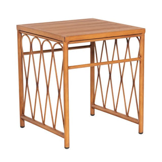 WoodardCane End Table with Slatted TopS650203Aloha Habitat