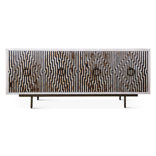 World InteriorsAlexandria 72" Sideboard with Bone, Horn, Wood Inlay on Metal BaseZWALXBF72BWHOrigins of Home