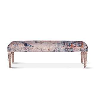 World InteriorsAlgiers 60" Bench in Faded Turquoise Print FabricZWALGRBN60Origins of Home