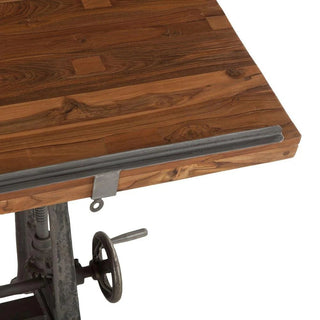 World InteriorsArtezia 62" Drafting Desk with Adjustable Crank in Natural TeakZWAT62Origins of Home