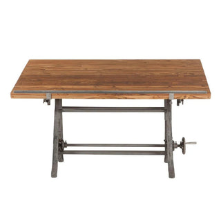 World InteriorsArtezia 62" Drafting Desk with Adjustable Crank in Natural TeakZWAT62Origins of Home