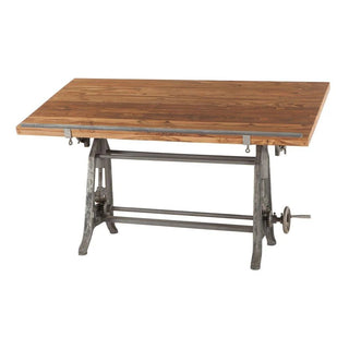 World InteriorsArtezia 62" Drafting Desk with Adjustable Crank in Natural TeakZWAT62Origins of Home