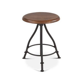 World InteriorsArtezia Height Adjustable Stool in Acacia and Iron with Walnut FinishZWAT13131Origins of Home