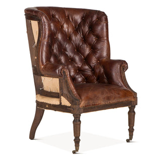 World InteriorsCharles Wingback Armchair in Vintage Cigar LeatherZWCA200 - 011Origins of Home