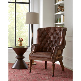 World InteriorsCharles Wingback Armchair in Vintage Cigar LeatherZWCA200 - 011Origins of Home