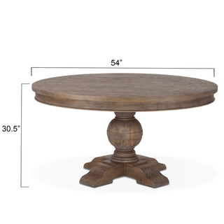 World InteriorsChatham Downs 54" Round Dining Table in Weathered Teak FinishZWCADOTR54WTOrigins of Home