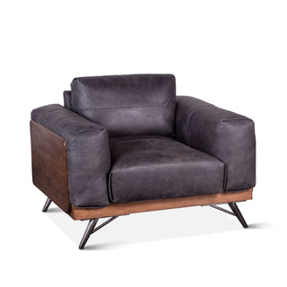 World InteriorsChiavari Armchair in Antique Ebony LeatherZWCHIMIDACOrigins of Home