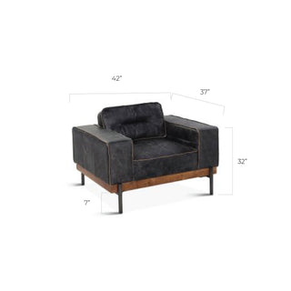 World InteriorsChiavari Distressed Antique Ebony Leather ArmchairZWCIAMCHAEOrigins of Home