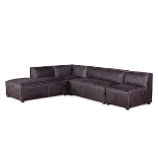 World InteriorsChiavari Modular Sectional in Distressed Ebony LeatherZWCIASECTAEOrigins of Home