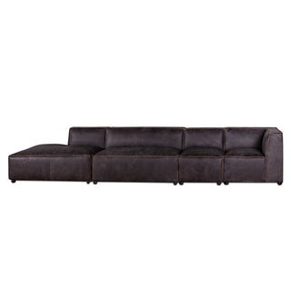 World InteriorsChiavari Modular Sectional in Distressed Ebony LeatherZWCIASECTAEOrigins of Home