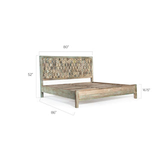 World InteriorsCordoba King Bed in Reclaimed Wood with Vintage Teal FinishZWCDBPBKOrigins of Home