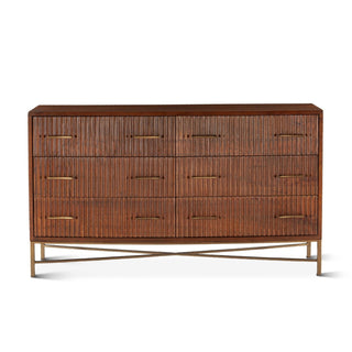 World InteriorsManhattan Retro Mid Century Acacia Wood DresserZWMANDR69Origins of Home