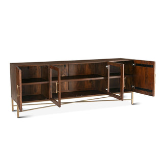 World InteriorsManhattan Retro Mid Century Acacia Wood Media CabinetZWMANMC78Origins of Home