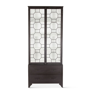 World InteriorsNeapolitan 37 in Iron and Glass Cabinet Matte BlackZWNEOGC37BLKOrigins of Home