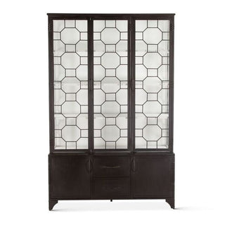 World InteriorsNeapolitan 56 in Iron and Glass Cabinet Matte BlackZWNEOGC56BLKOrigins of Home