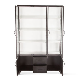 World InteriorsNeapolitan 56 in Iron and Glass Cabinet Matte BlackZWNEOGC56BLKOrigins of Home