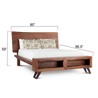 World InteriorsNottingham Acacia Wood Live Edge King Bed in Walnut FinishZWNTHM16Origins of Home