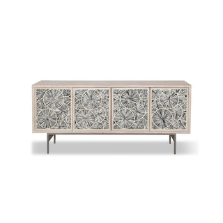 World InteriorsPalm Desert Modern Vintage White Sideboard with Bone InlayZWPDVWSBOrigins of Home