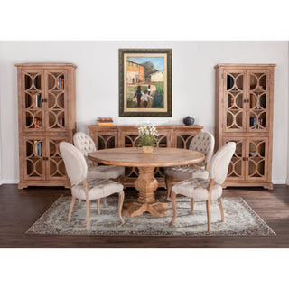 World InteriorsPengrove Glass Cabinet in Antique Oak FinishZWPG3815Origins of Home