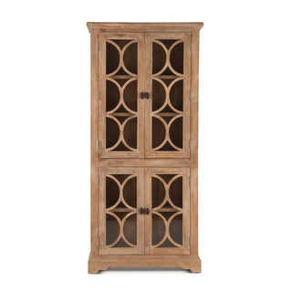 World InteriorsPengrove Glass Cabinet in Antique Oak FinishZWPG3815Origins of Home