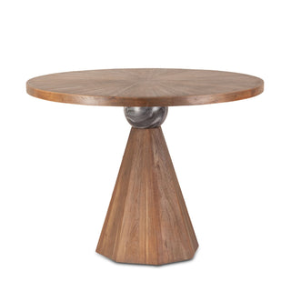 World InteriorsRustic Revival 48" Round Gathering Table in Teak and MarbleZWRRGT48AFOrigins of Home