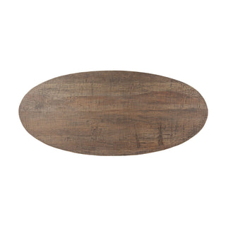 World InteriorsRustic Revival Industrial Teak Wood Oval Shape Dining TableZWRRODT94Origins of Home