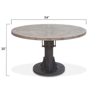 World InteriorsSterling 54" Dining Table in Iron and TeakZWOMRD54FOrigins of Home