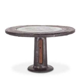 World InteriorsWelles 53" Round Dining Table in Teak, Marble and Cast IronZWSERD55Origins of Home