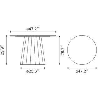 Zuo ModernZuo Modern | Aipe Dining Table Black & Brown110248Aloha Habitat