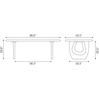 Zuo ModernZuo Modern | Arasan Dining Table Black110223Aloha Habitat