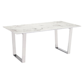 Zuo ModernZuo Modern | Atlas Dining Table White & Silver100707Aloha Habitat