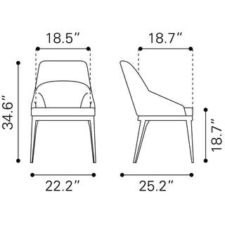 Zuo ModernZuo Modern | Ayr Dining Chair (Set of 2) Slate Gray110126Aloha Habitat