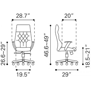 Zuo ModernZuo Modern | Boutique Office Chair White205891Aloha Habitat