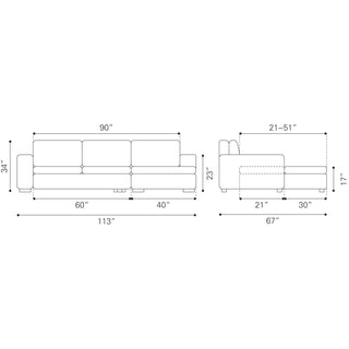 Zuo ModernZuo Modern | Brickell Sectional Beige109586Aloha Habitat