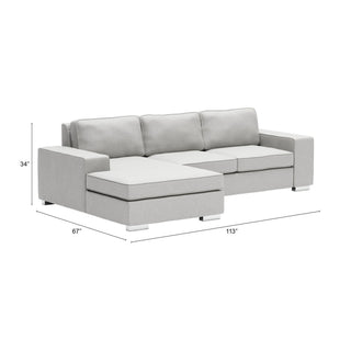 Zuo ModernZuo Modern | Brickell Sectional Light Gray109585Aloha Habitat